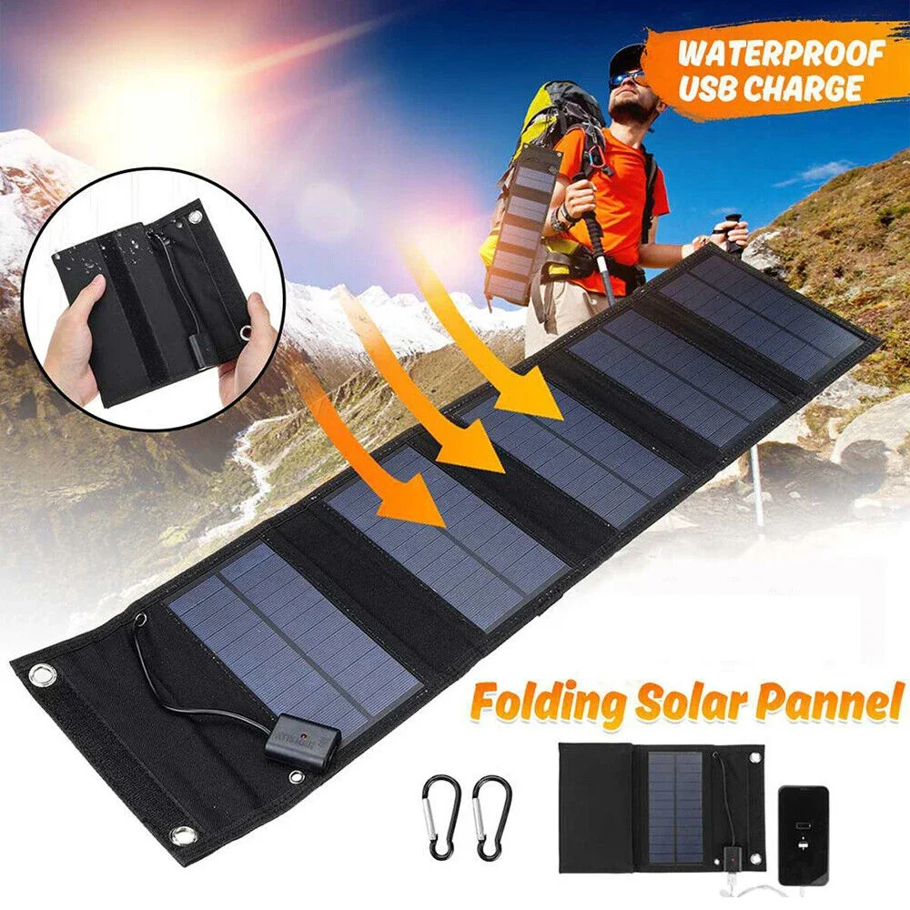 Panel Solar plegable de 600W, cargador de teléfono, placa de paneles solares de 5V, paneles solares USB, Banco de energía para teléfono móvil, emergencia de Camping