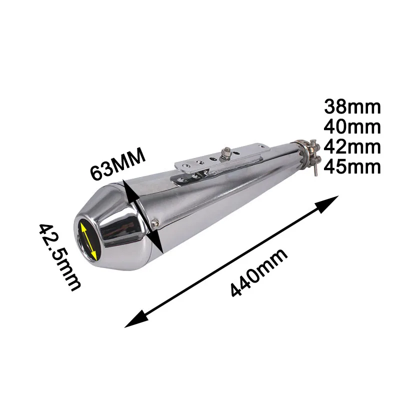 38 40 42 45 مللي متر العالمي Sc دراجة نارية العادم الخمار الهروب ل الشرير الكلاسيكية الرجعية نمط كروزر هالي موتو العادم تعديل #6