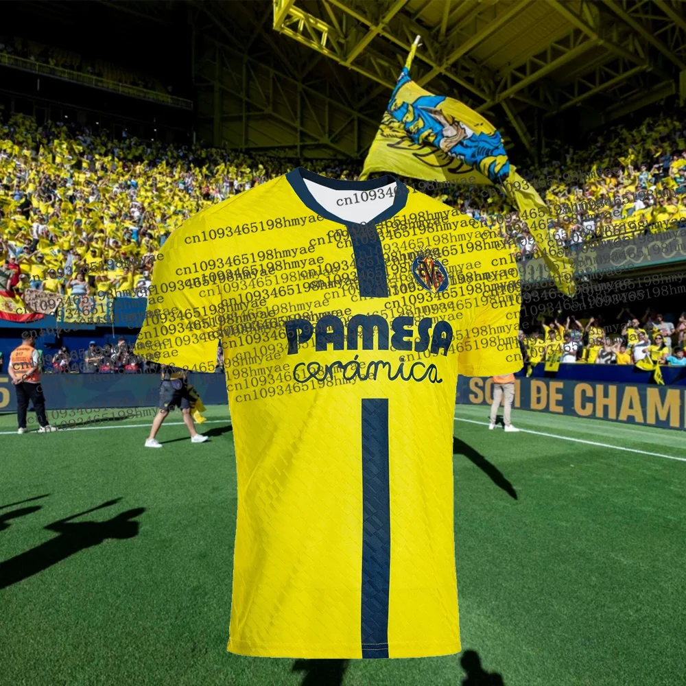Hot-selling 25 Spain Football Villarreal Jersey Men's Tshirt Summer 3D Breathable Training Suit Youth Soccer Sports Jersey Kits