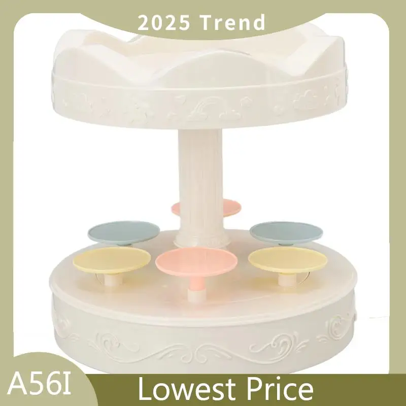 ABDD Macarons Draaitafel Display 360 graden automatisch roterend plaatrek Verjaardagsdecoratie Geschenken Verjaardagsmachine