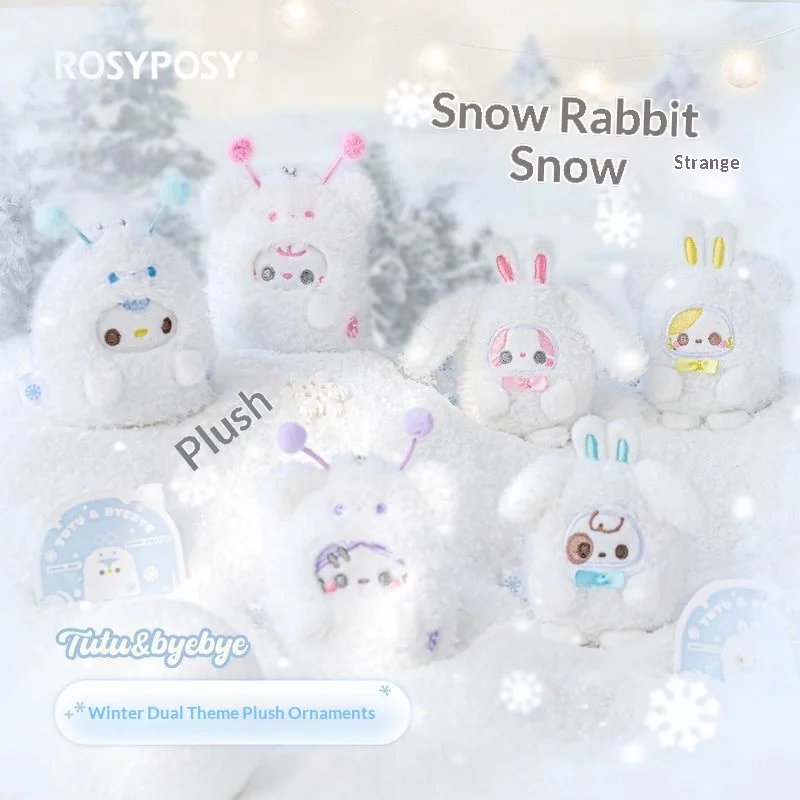 

Tutu&Byebye Snowman Hand Jade Plush Hanging Ornament Winter Plush Doll Hanging Accessory Girl's Heart Mini Bag Hanging Ornament