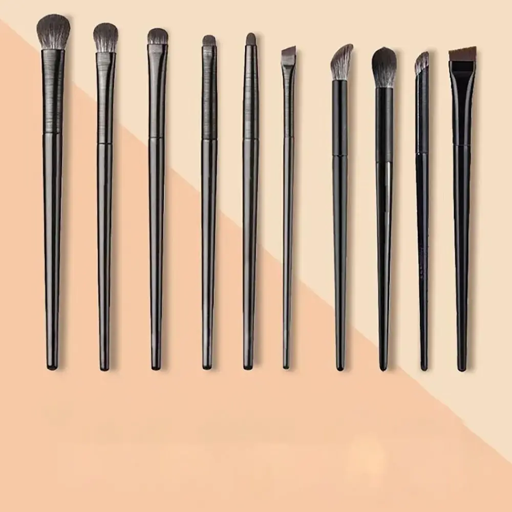 10 sztuk/zestaw Pędzle do detali oczu Pędzle do cieni do powiek Miękkie włosie Małe pędzle do makijażu Rozcieranie makijażu oczu Eyeliner do konturowania