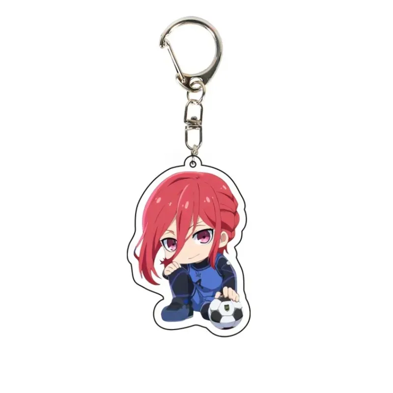 Arcylic Keychain Anime BLUE LOCK Cartoon Figures Isagi Yoichi Bachira Meguru Kawaii Key Chain Costume Accessories Birthday Gifts