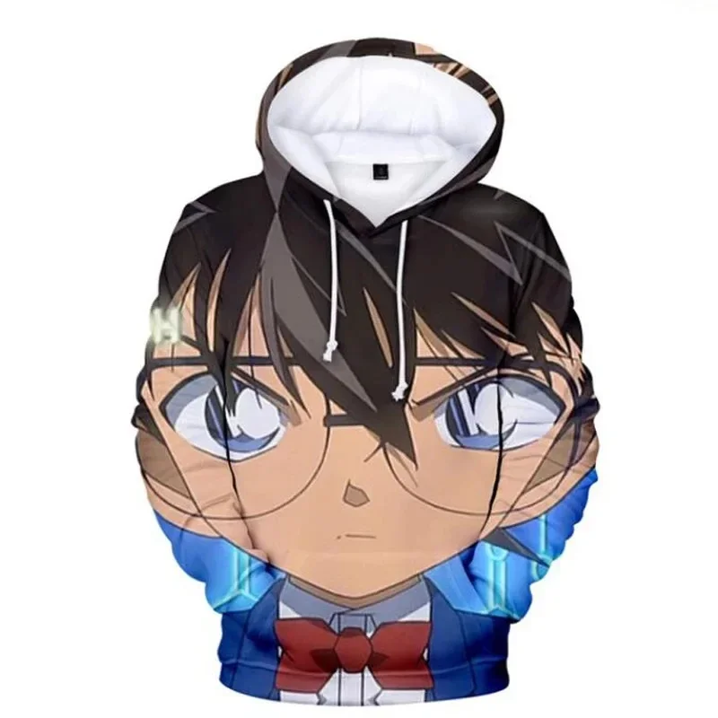 (#^.^#) 2026 New Japanese Anime Detective Cosplay Costume Conan Edogawa 3D Printed Oversized Women/men Hoodies Sweats →_→LOOK ME view 2
