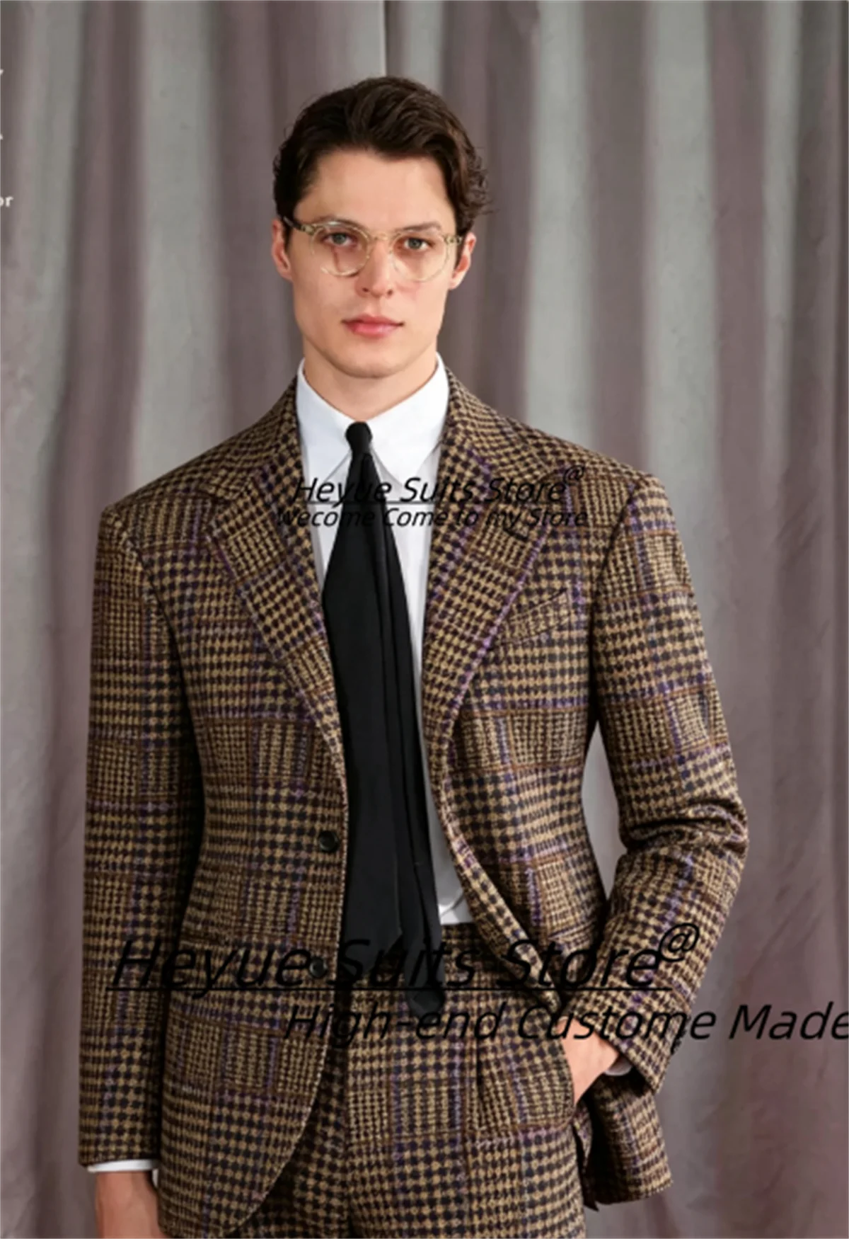 Elegant Stripe Suits For Men Customized Slim Fit Notched Lapel Groom Wedding Tuxedos 2 Pieces Sets Business trajes para hombre
