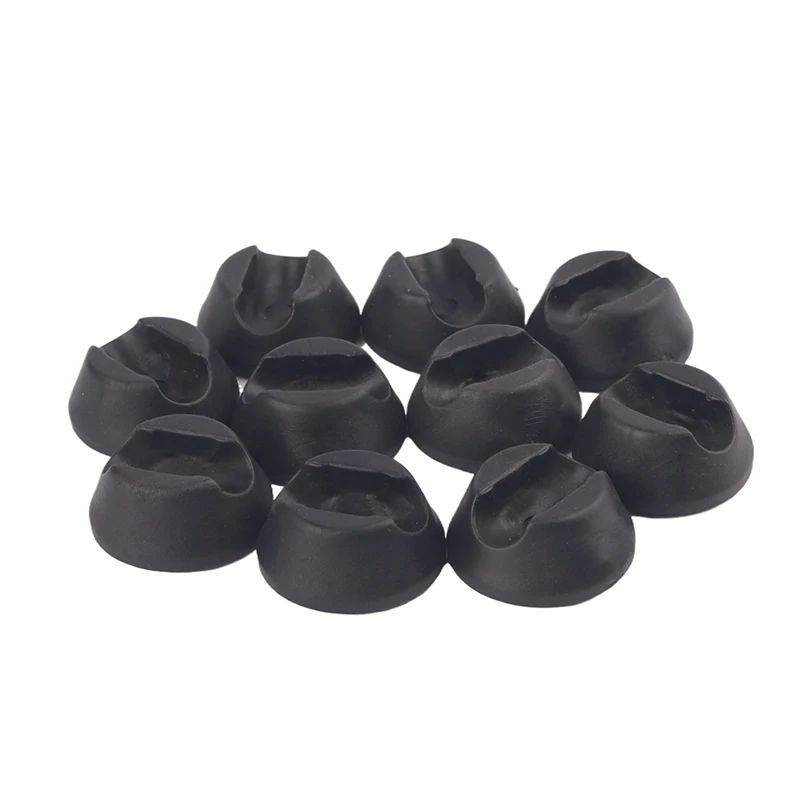10Pcs Durable Rubber Protectors for Furniture Feet; Suitable for Hairpin Style & Barrette Legs
