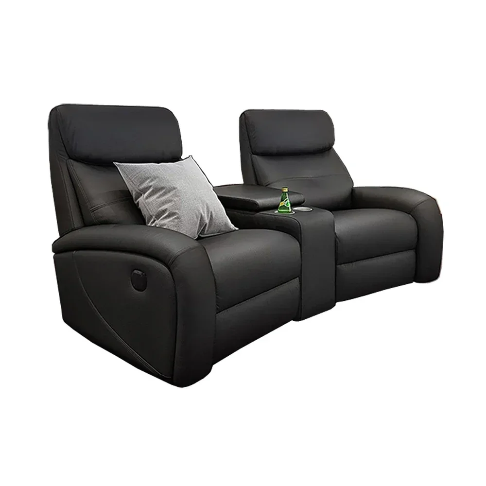 

Functional Electric Recliner Theater Couch In Genuine Italian Leather for Living Room Cinema Sofa Power Reclining Seats
