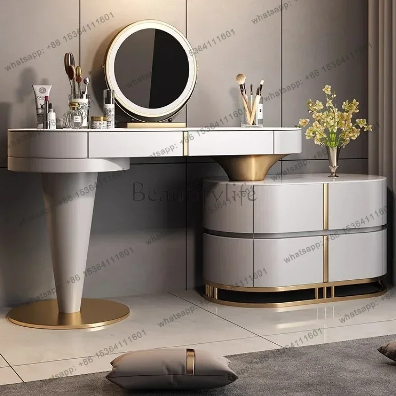 PG and storage tailstock Modern wood rock panel vanity, dressing table, master bedroom integrated bucket cabinet, bedside table