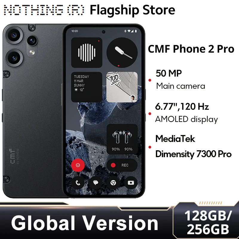 CMF Phone 2 Pro Global Version Smartphone MediaTek Dimensity 7300 Pro 5G 5000 mAh 6.77 AMOLED 120Hz Main Camera 50MP NFC