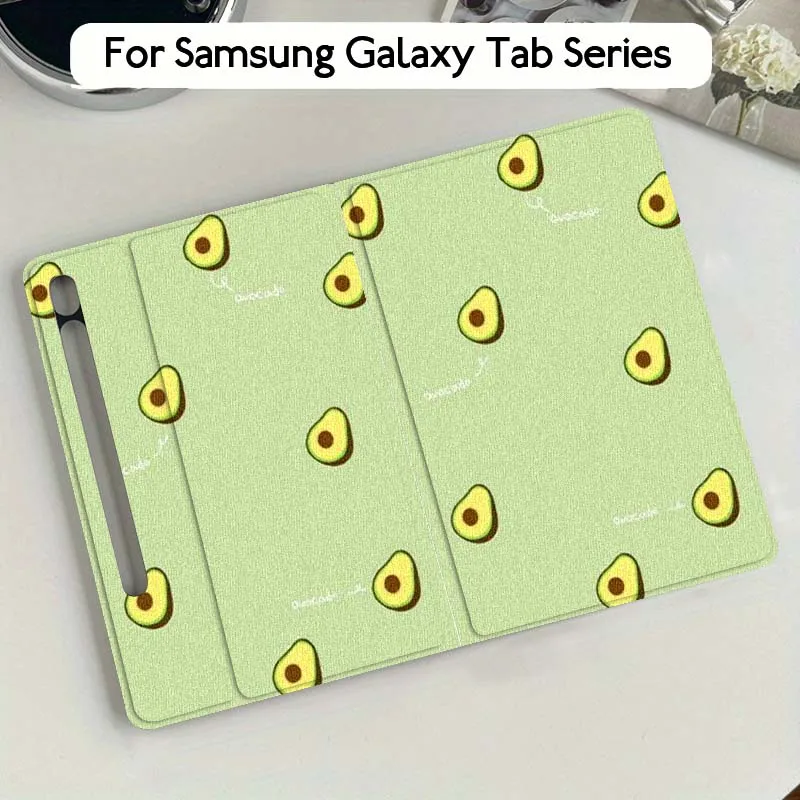 

Cartoon Avocado Cat Pig For Samsung Galaxy Tab S10 S9 S8 S7 FE Lite Soft Flexible Support Tablet Case Gift