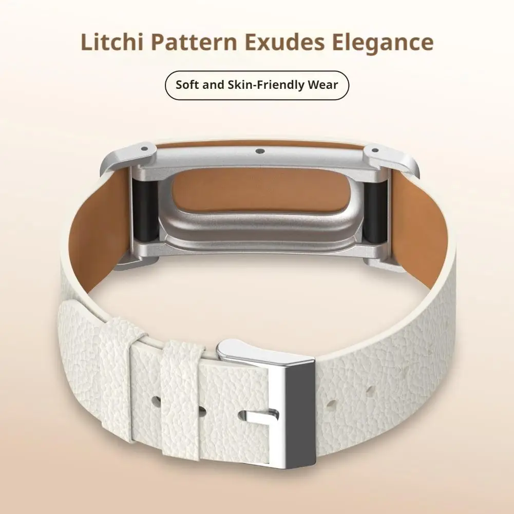 Leder-Uhrenarmband für Google Fitbit Air, Metallrahmen-Ersatzarmband für Google Sport-Uhrenarmband-Zubehör – Detail 12