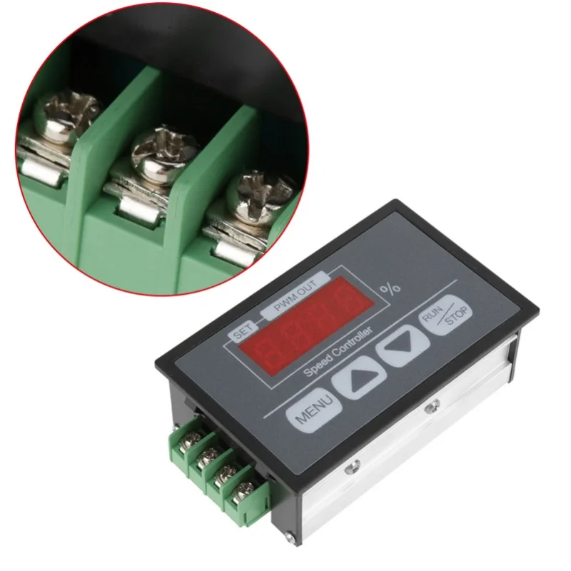 6-60V Digital Display Percentage Tachometer DC Motor Slow Start And Stop Speed Controller