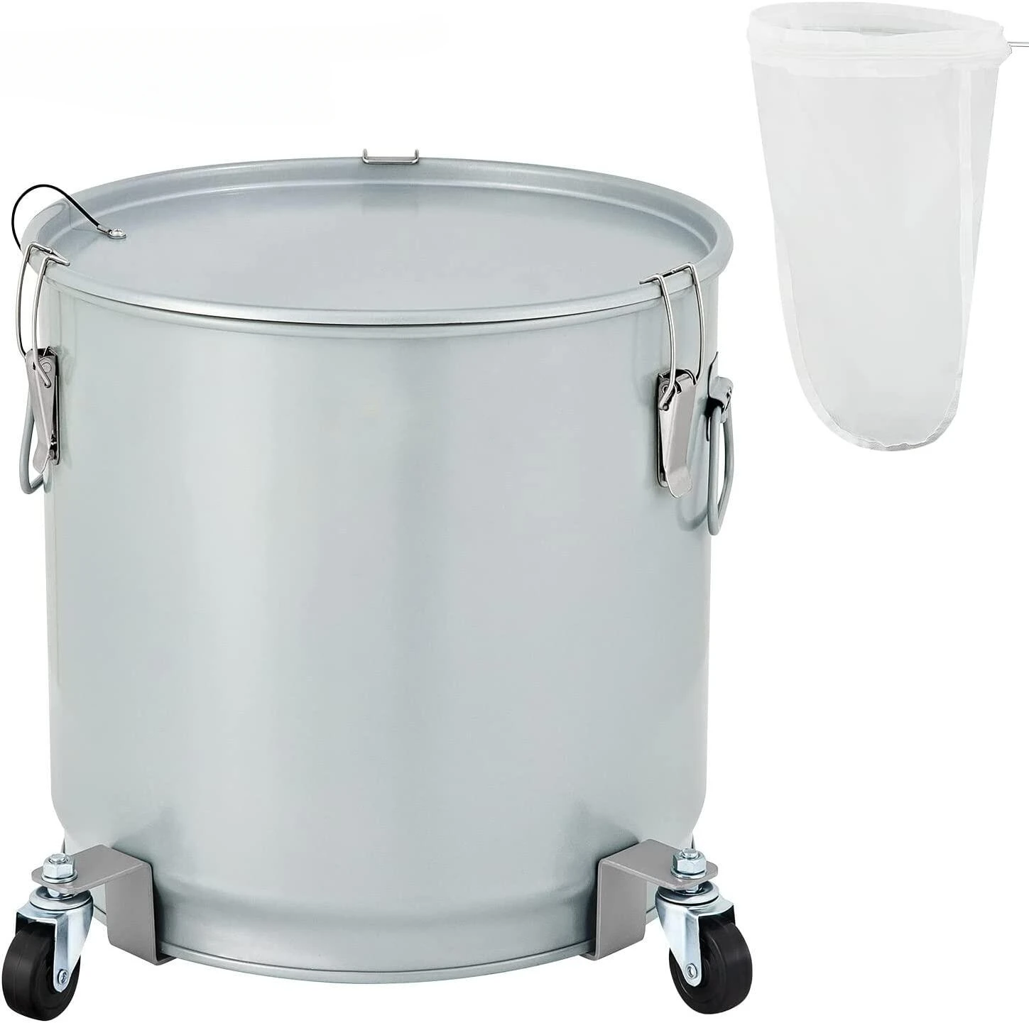 Multifunctional oil filter drum with casters, dining car kitchen waste oil storage, truck transportation drum