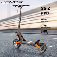 JOYOR S5-Z Electric Scooter 600W Motor Escooter 25km/h Speed 55km Range 48V 13Ah Battery 10'' Tires Foldable Adult E-Scooter