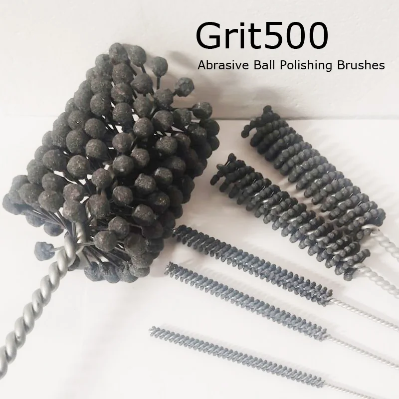 Φ3.5-55mm Grit 500 Flexible Cylinder Honing Abrasive Ball Polishing Brushes for Steel Stainless Steel Cast Iron Deburring