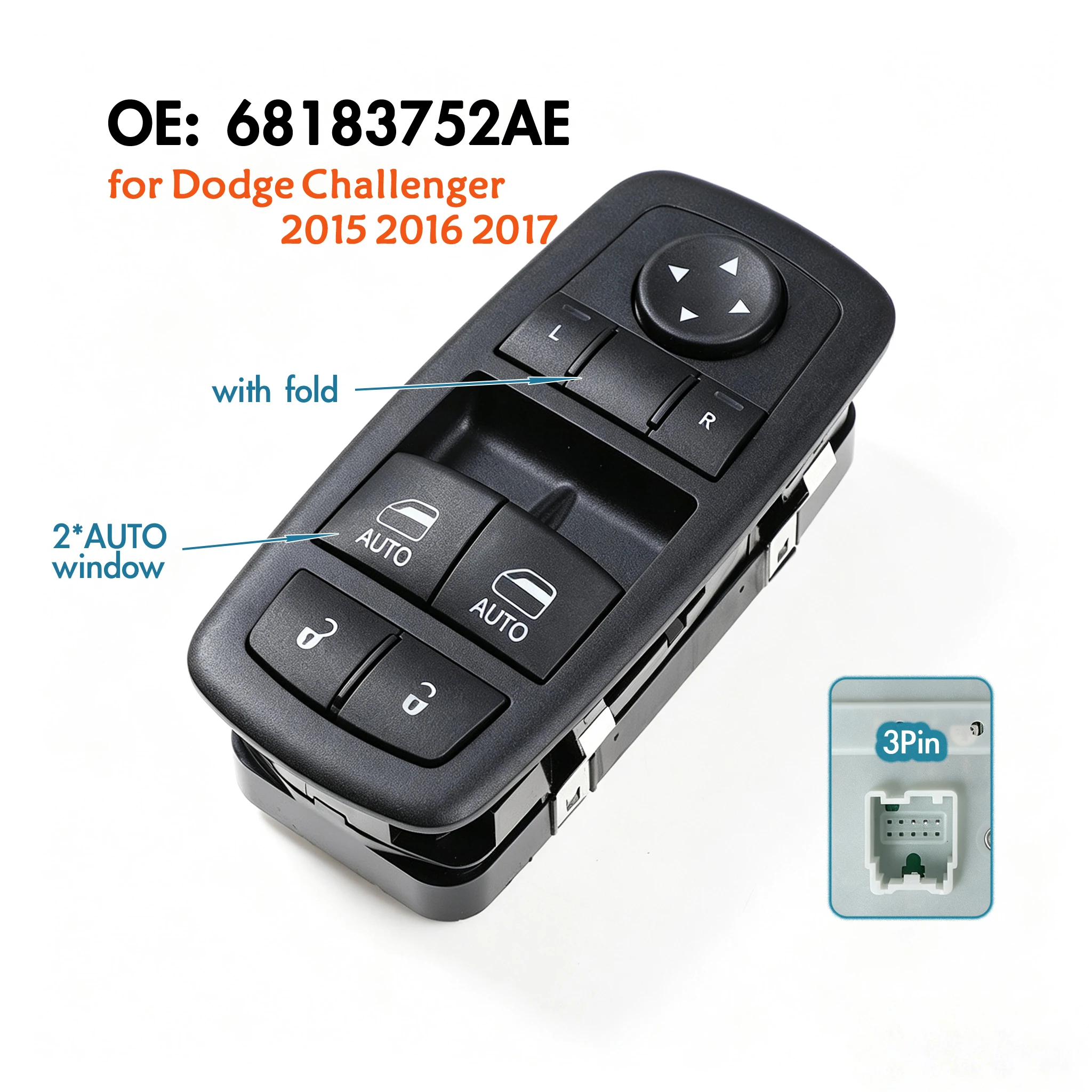 68183752AE For Dodge Challenger 2015 2016 2017,Master Driver Side Electric Power Window Switch Lifter Control Button Panel