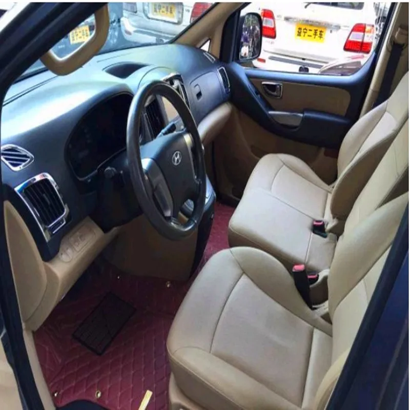 Custom full set car floor mats + trunk mat for Hyundai H1 8 9 seats 2021-2007 Good quality Rugs waterproof carpets for H-1 2014 view 2