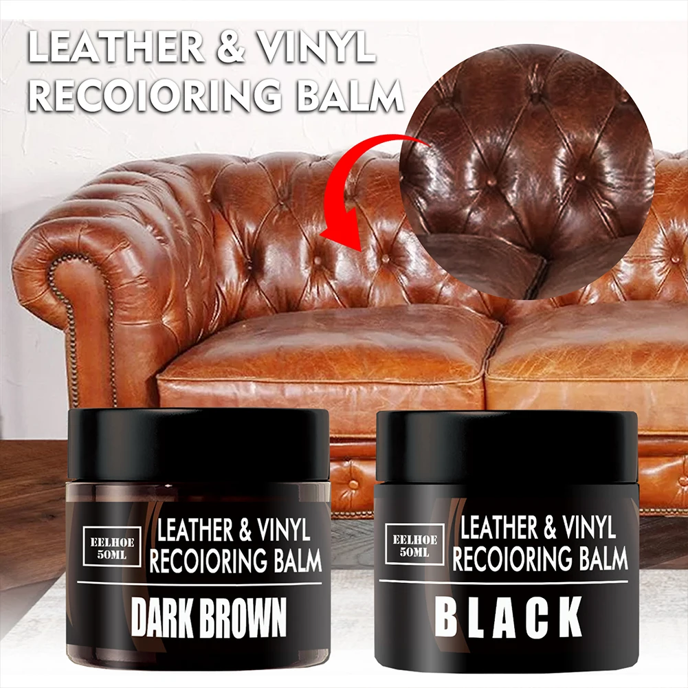 Leather Recoloring Balm Leather Couch Scratch Repair Paint Car Leather Seat Refresher for Couches Furniture Leather Shoes