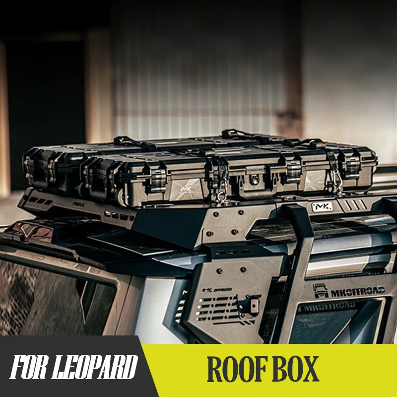 

Beauty Truck Roof Equipped Box MK Aluminum Alloy Luggage Rack with Lock Outdoor Off-Road for Formula Leopard 5