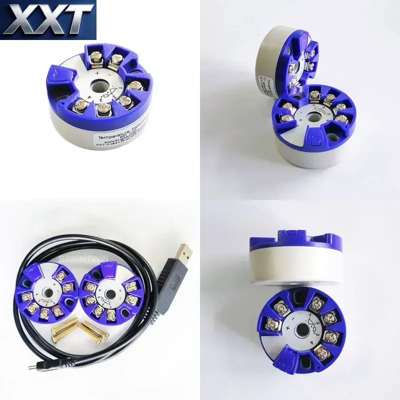 XXT New Thermocouple RTD PT100 to 4-20mA 2-wire Temperature Transmitter with USB Communication OEM Customizable Plastic