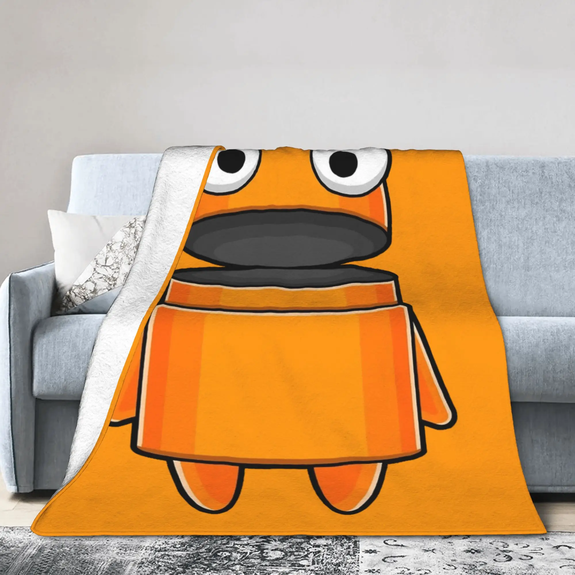 R.E.P.O. روبوت ألعاب الرعب أنيمي الشكل بطانية الصوف الربيع/الخريف REPO لعبة رمي البطانيات للسرير مكتب لحاف #3