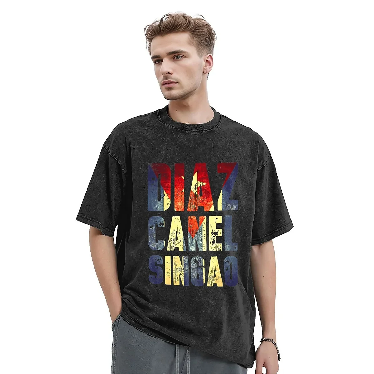 Diaz Canel Singao T Shirt Free Cuba Hip Hop T-Shirts Short Sleeve Y2K Retro Tops Summer Simple O-Neck Big Size Top Tees