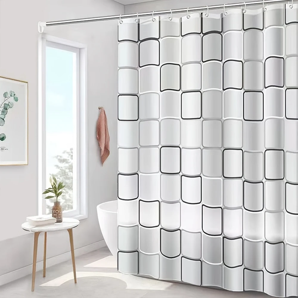 MitoVilla 2 Fodere Trasparenti Per Tenda Doccia In PEVA - 180x180cm Con Magneti E Occhielli Antiruggine