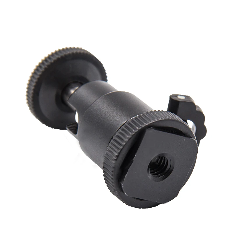 Tripod Ball Head 360° Rotatable Metal Mini PTZ with 1/4 hot Shoe Camera Mount Adapter for Camera Pocket Light Microphone