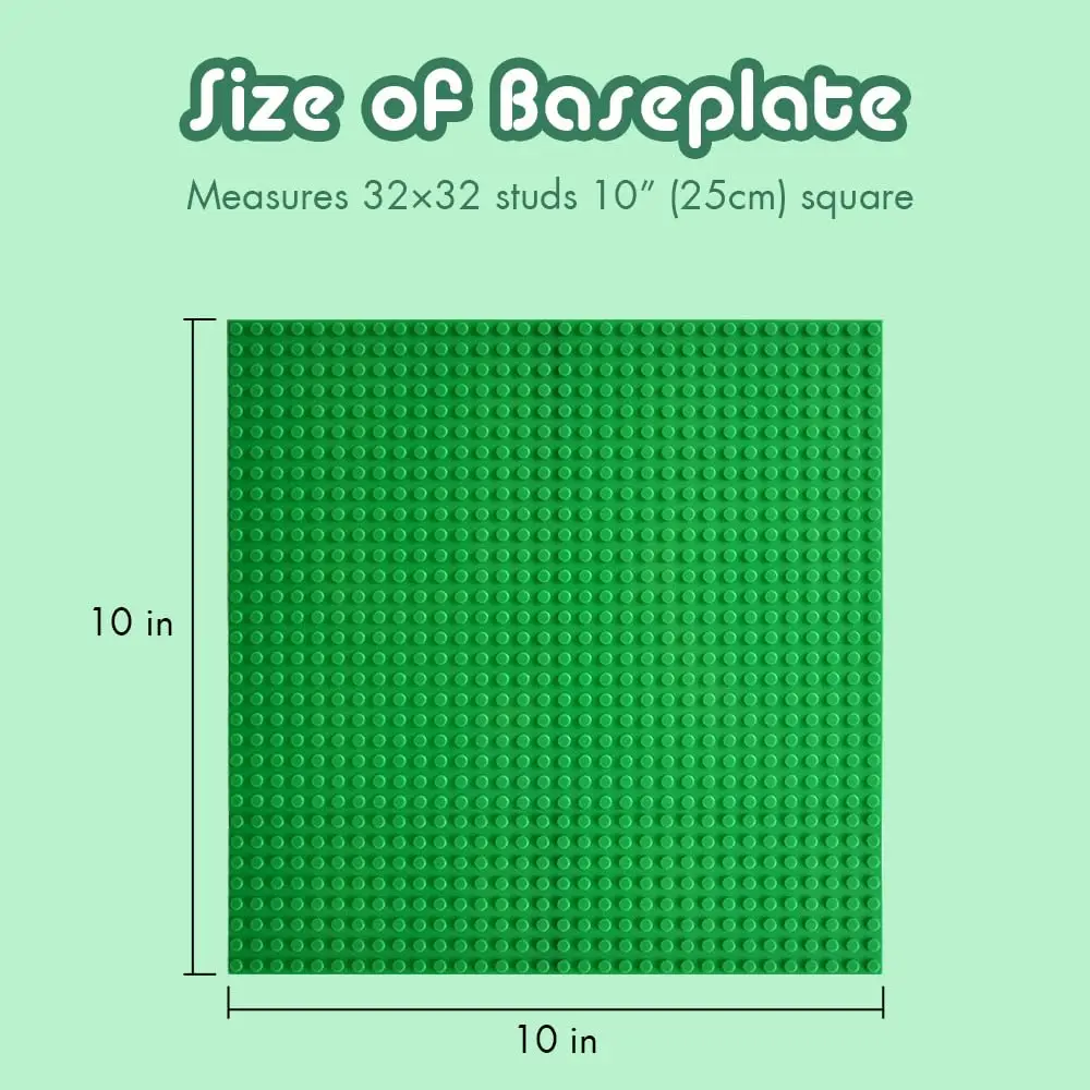 12 paquetes de placas Base de construcción clásicas para ladrillos de construcción, 100% compatibles con las principales marcas, 10 "x 10" (B