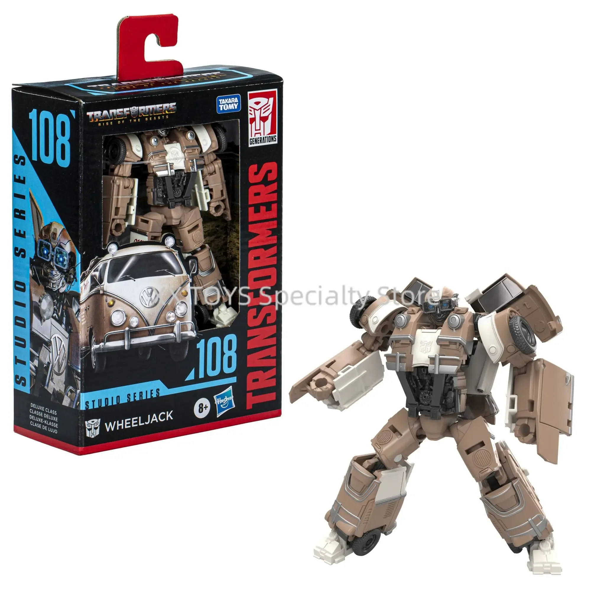 Hasbro 트랜스포머 장난감 스튜디오 시리즈 디럭스 Rise of The Beasts 108 Wheeljack 4.5인치 변환 액션 피규어 휴일 선물