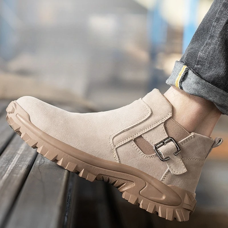 

Мужская рабочая обувь со стальным носком, противоожоговая сварочная обувь, нескользящая рабочая обувь для женщин, защитные рабочие кроссовки с защитой от проколов