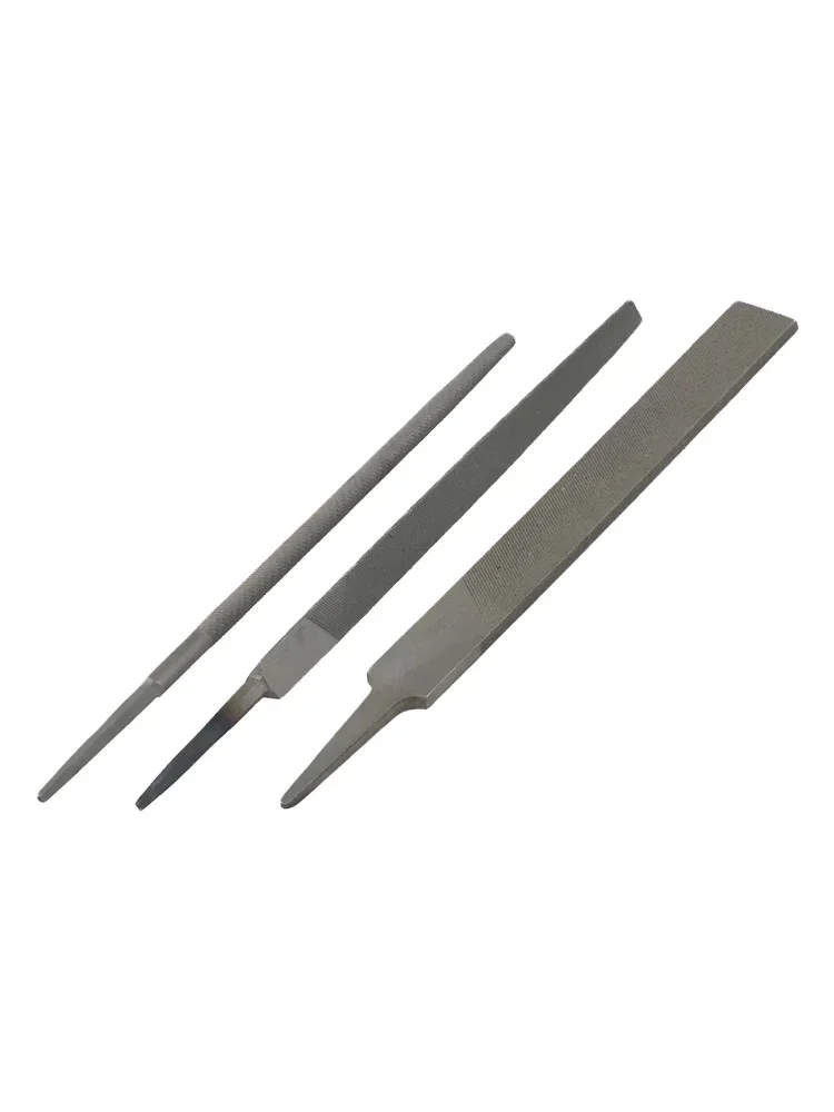 Accessories Flat Files Without Handle Alloy Steel Grey Steel Files Flat/Round/Triangle For Metalworking Practical