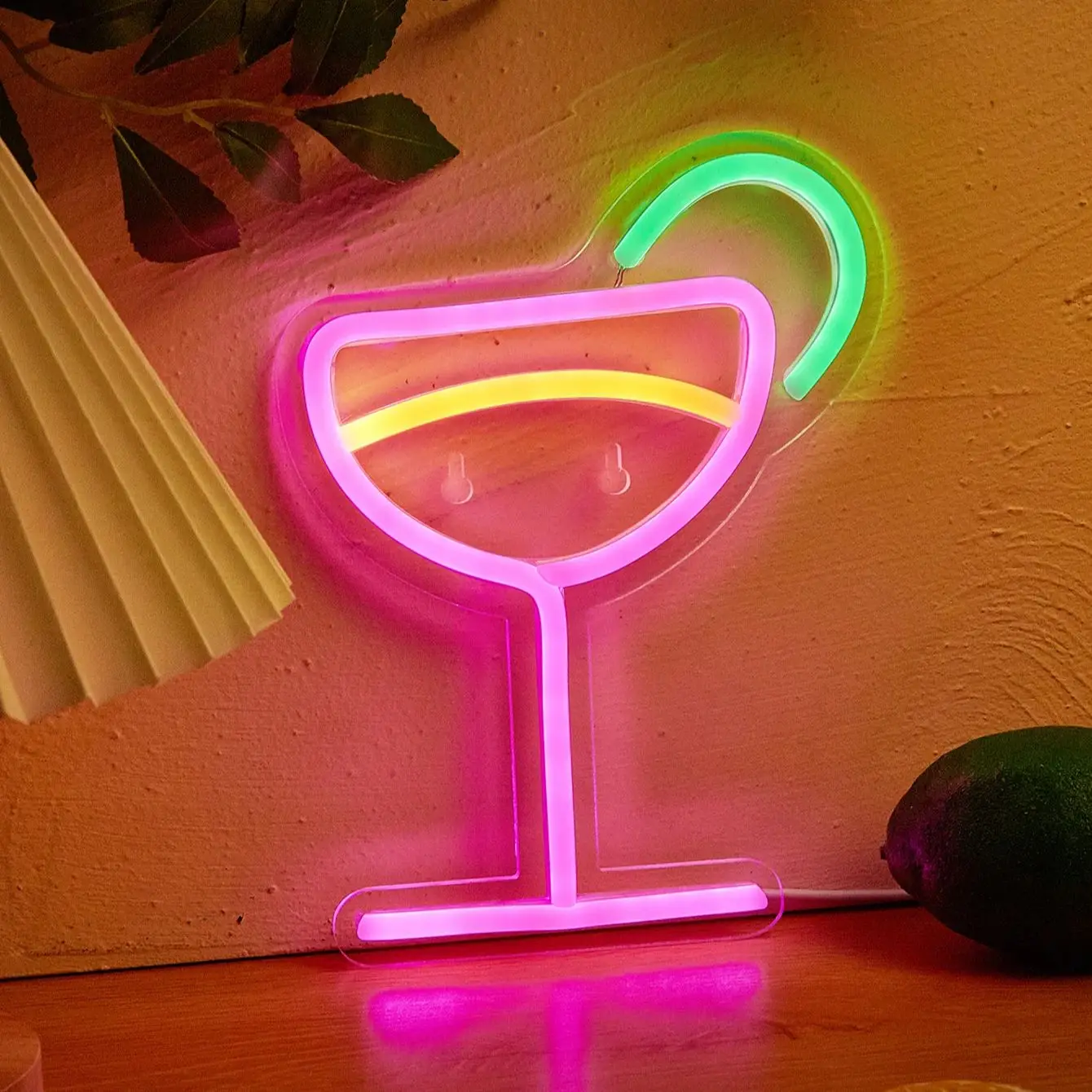 Chi-buy LED 네온 받침 USB 전원 네온 사인 야간 조명 3D 벽 예술 침실 룸 장식 램프 표지판 생일 선물