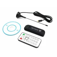 Set USB 2.0 FM DAB DVB-T RTL2832U R820T2 RTL-SDR SDR Dongle Stick Digital TV Tuner IR Remote Receiver with Antenna