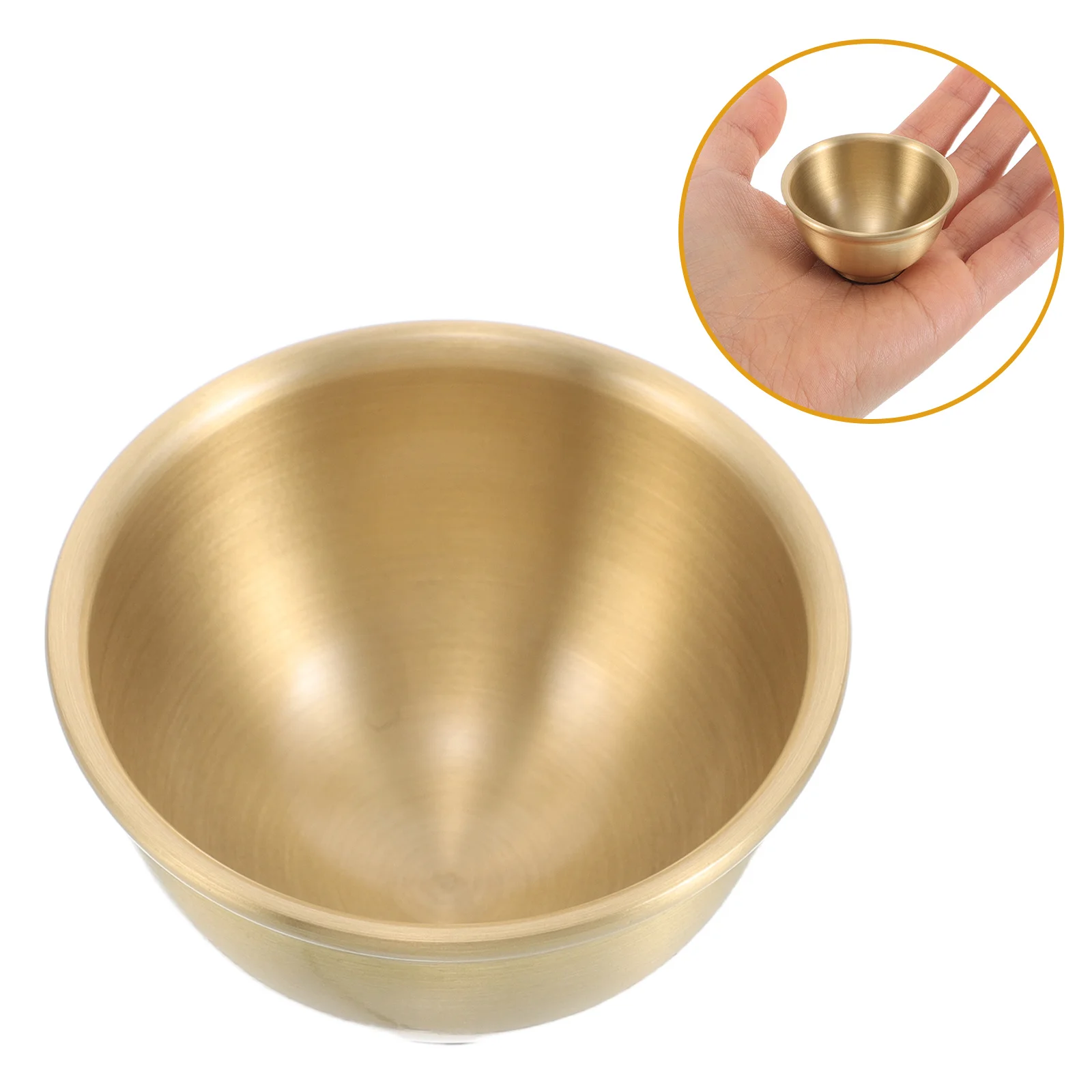 

Brass Offering Small Copper Ritual For Buddhist Vintage Design Smooth Surface Decorative For Home Kitchen Use