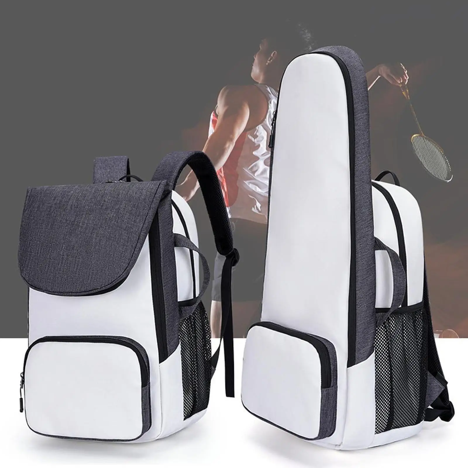

Tennis Racquet Backpack Gym Easy Carrying Racquet Carrying Bag Rucksack for Rackets, Shoes, Laptop, Water Bottle Badminton Bag