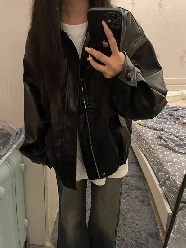 

Мотоциклетная куртка из искусственной кожи большого размера (300 пу), весна-осень, в американском уличном стиле, с высоким уровнем комфорта и охлаждающим эффектом