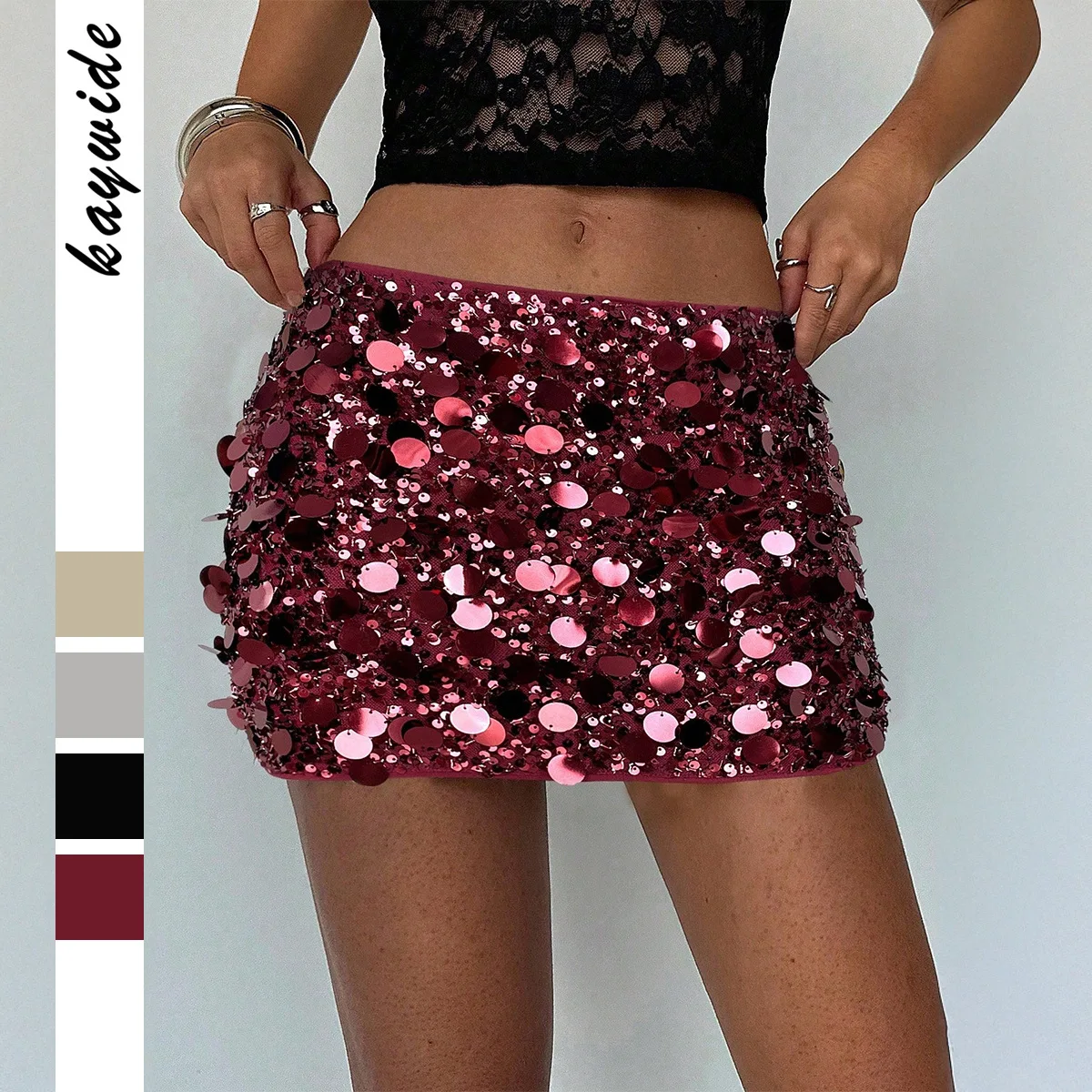 Shiny Sequin Slim Skirt Women Fashion Sexy Package Hip Bodycon Mini Skirts Trendy Elegant Streetwear Female Spring Summer New