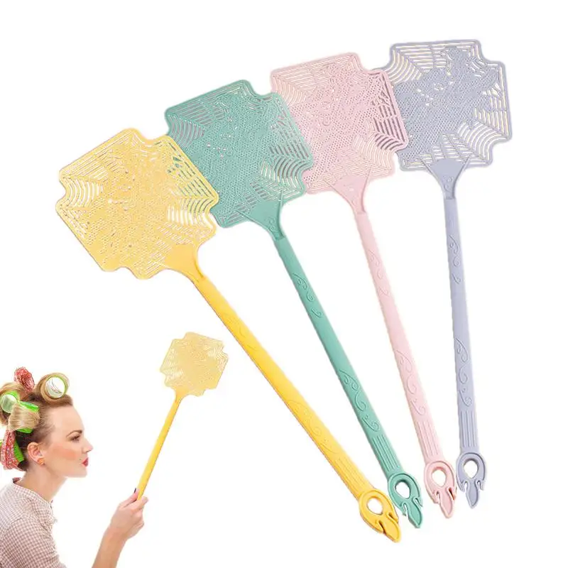 

Fly Swatter 4pcs Fly Swatters Heavy Duty Extended And Thickened Fly Swatter for Indoor and Outdoor Fly Swatter with Long Handle