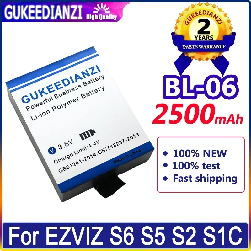 For EZVIZ S6 S5 2500mAh Digital Camera Battery