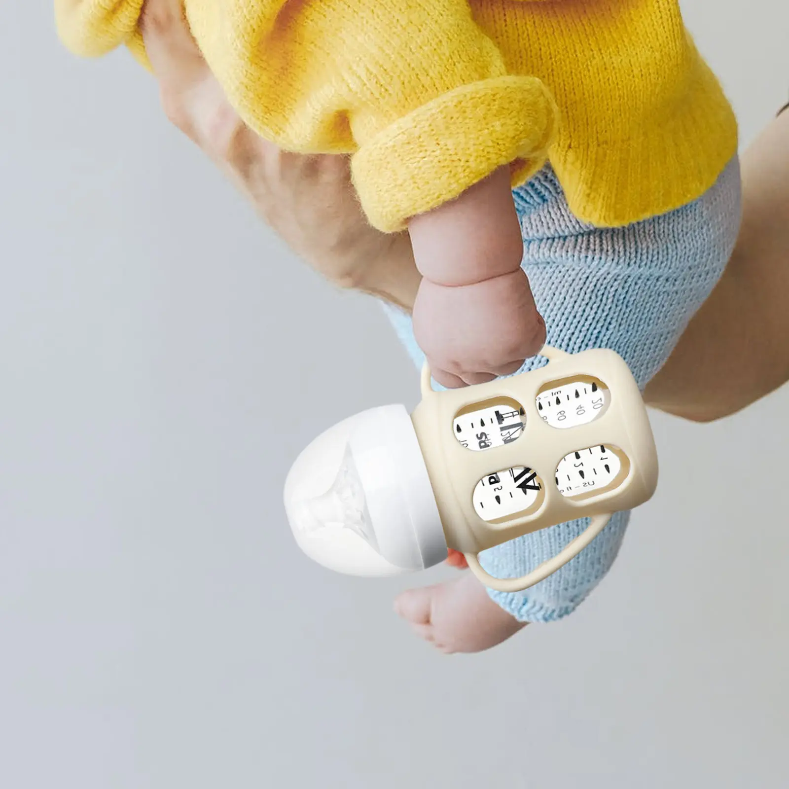 

2Pcs Baby Bottle Covers Anti-Fall Protectors Nursing Bottle Sleeves Portable Lightweight Flexible Baby Supply Assorted Colors