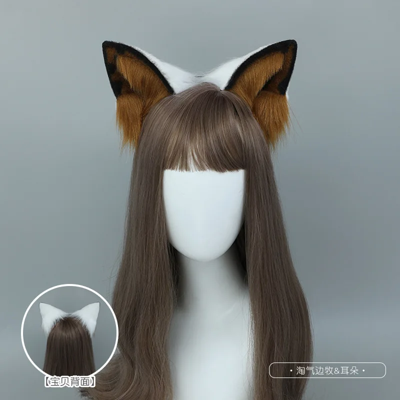 カワイイ-ヘアアクセサリー,ヘアバンド,偽の毛皮の犬の耳,頭飾り,jkガール,ハロウィーンのパーティーアクセサリー,コスプレアクセサリー,アニメの髪