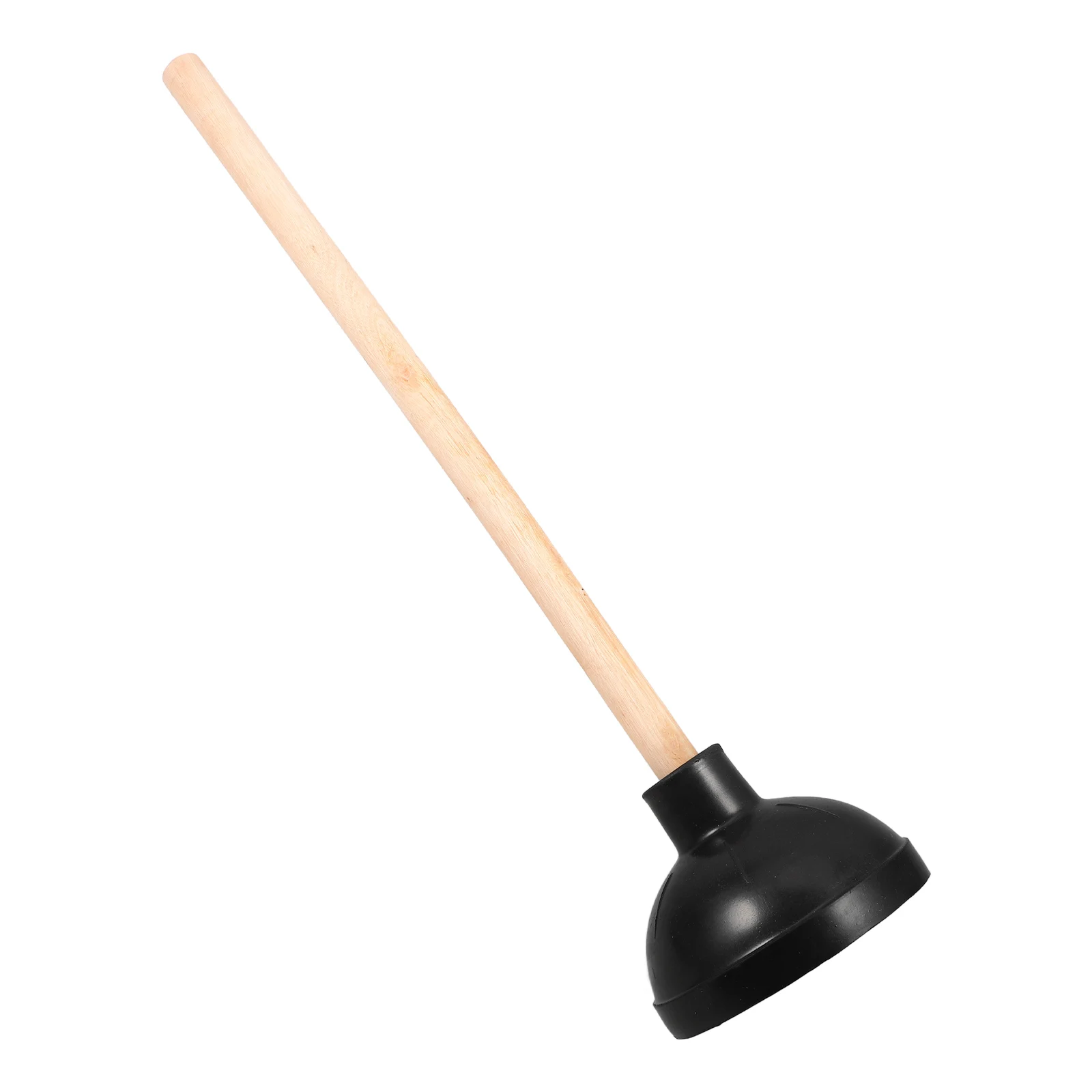 

1pc Rubber Toilet Plunger Heavy Duty High Pressure Wood Handle Industrial Bathroom Anti Clogging Tool Bowl Plunger Supplies
