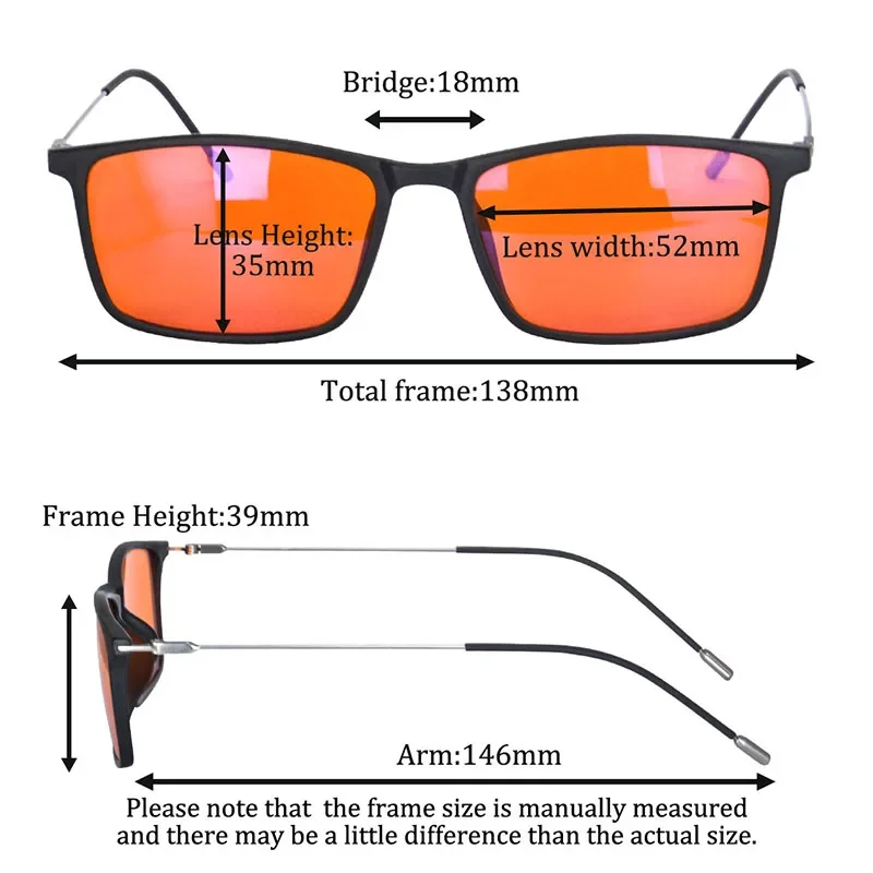 Men's glasses bluelight computer glasses orange lenses tr90 frames blue light filter glasses no prescription  eyewear