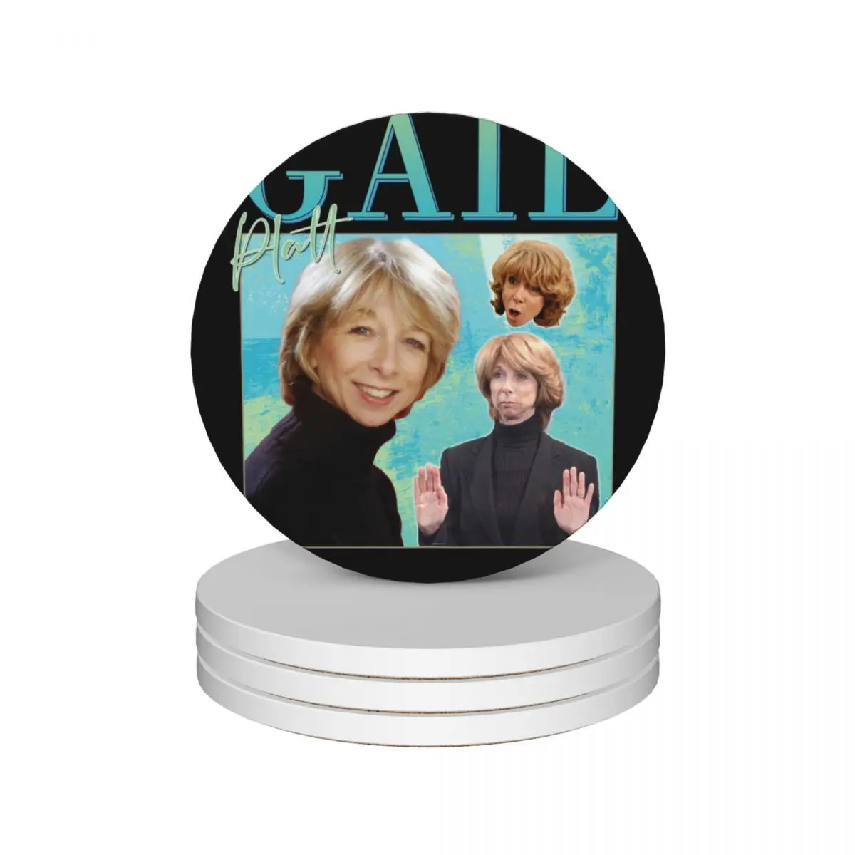 

Gail Platt Homage T-shirt Tee Top UK TV Corrie Street Legend 80’s 90_s Funny Ceramic Coasters (Set of 4)