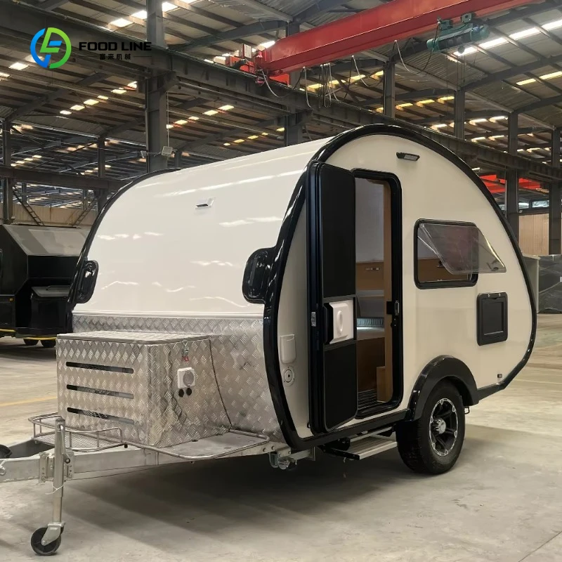 Customized Camper RV Luxury Modern Tiny Galvanised Teardrop Trailer Travel Solar Bathroom Lightweight 4x4 Slide Out Kit for Sale