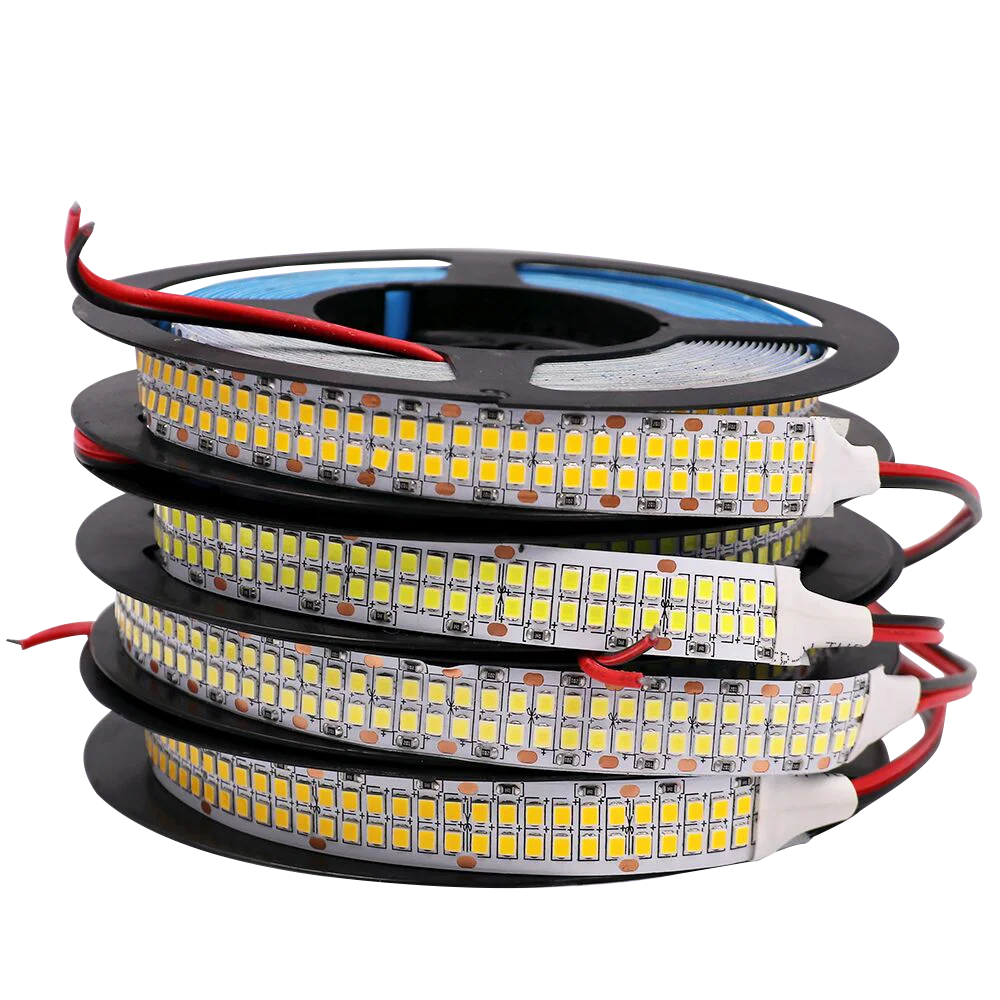 Tira de luces LED de 12V y 24V, cuerda de 5M, cinta Flexible de diodo, 120Led, 240LED, 480Led, resistente al agua, tira de retroiluminación de TV