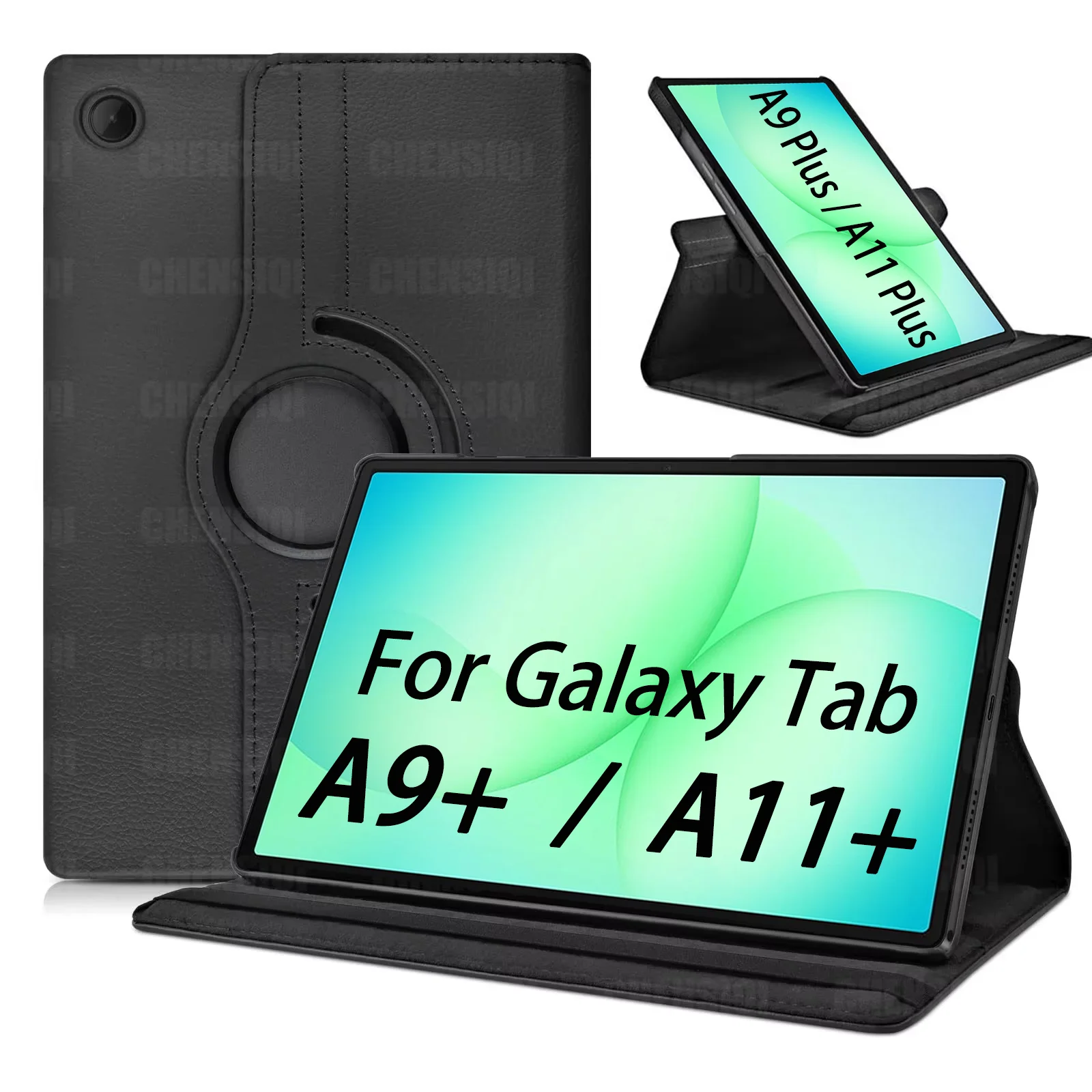 Etui na Samsung Galaxy Tab A9+ / A11+ (11 cali) A9 Plus A11 Plus 2025 z funkcją usypiania/budzenia, obrotową podstawką i ochronną obudową.