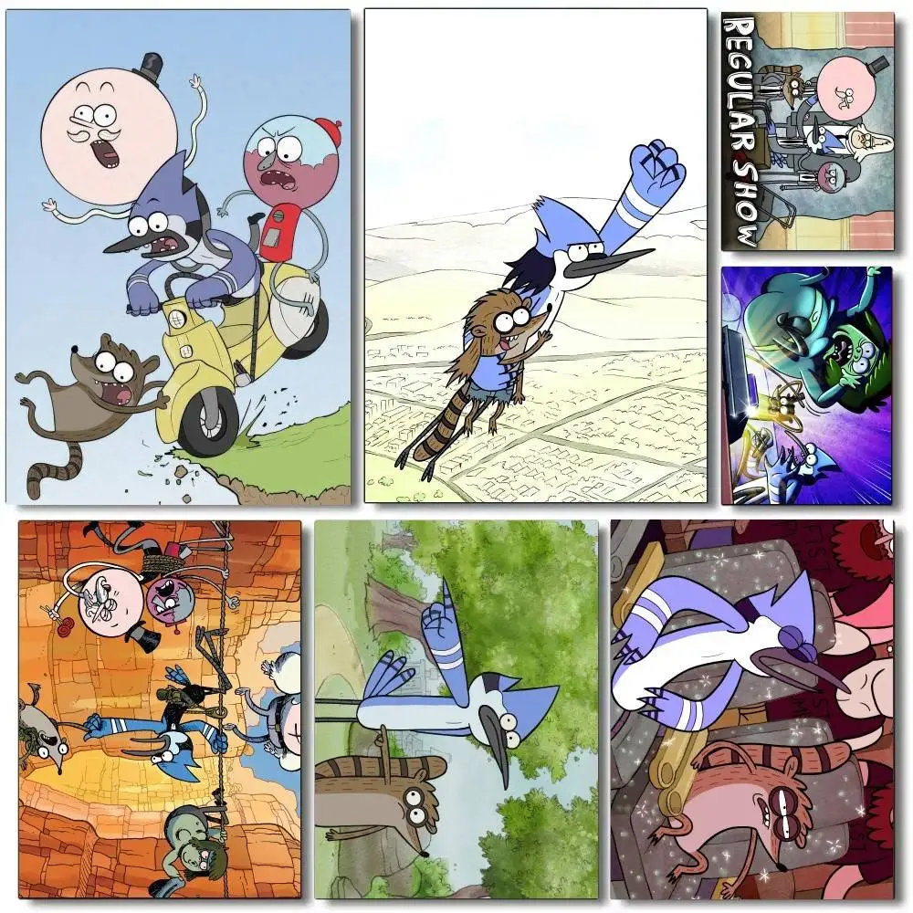 

Regular Show Mordecai Poster Print Canvas Painting Wall Art Picture Living Room Home Bedrooom Bar Restaurant Decor