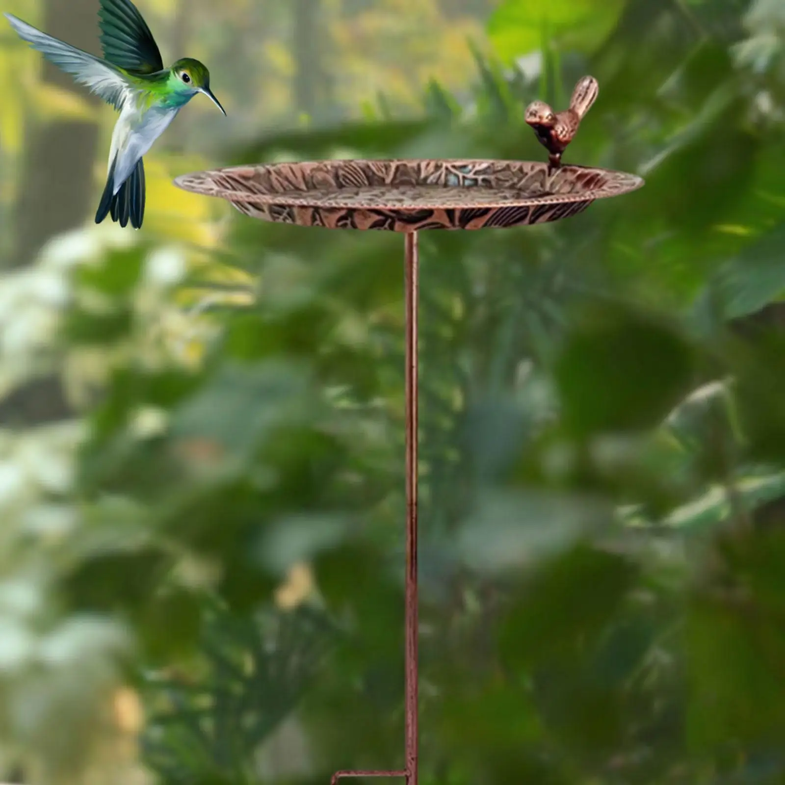 

Outdoor Bird Bath Bird Feeder Garden Decor Weatherproof Durability Iron Vintage Design for Outdoor Yard Lawn Courtyard Garden